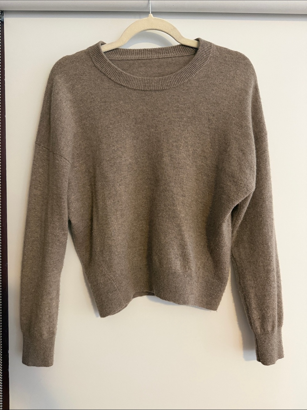Madewell Cashmere Crewneck Sweater in Taupe
